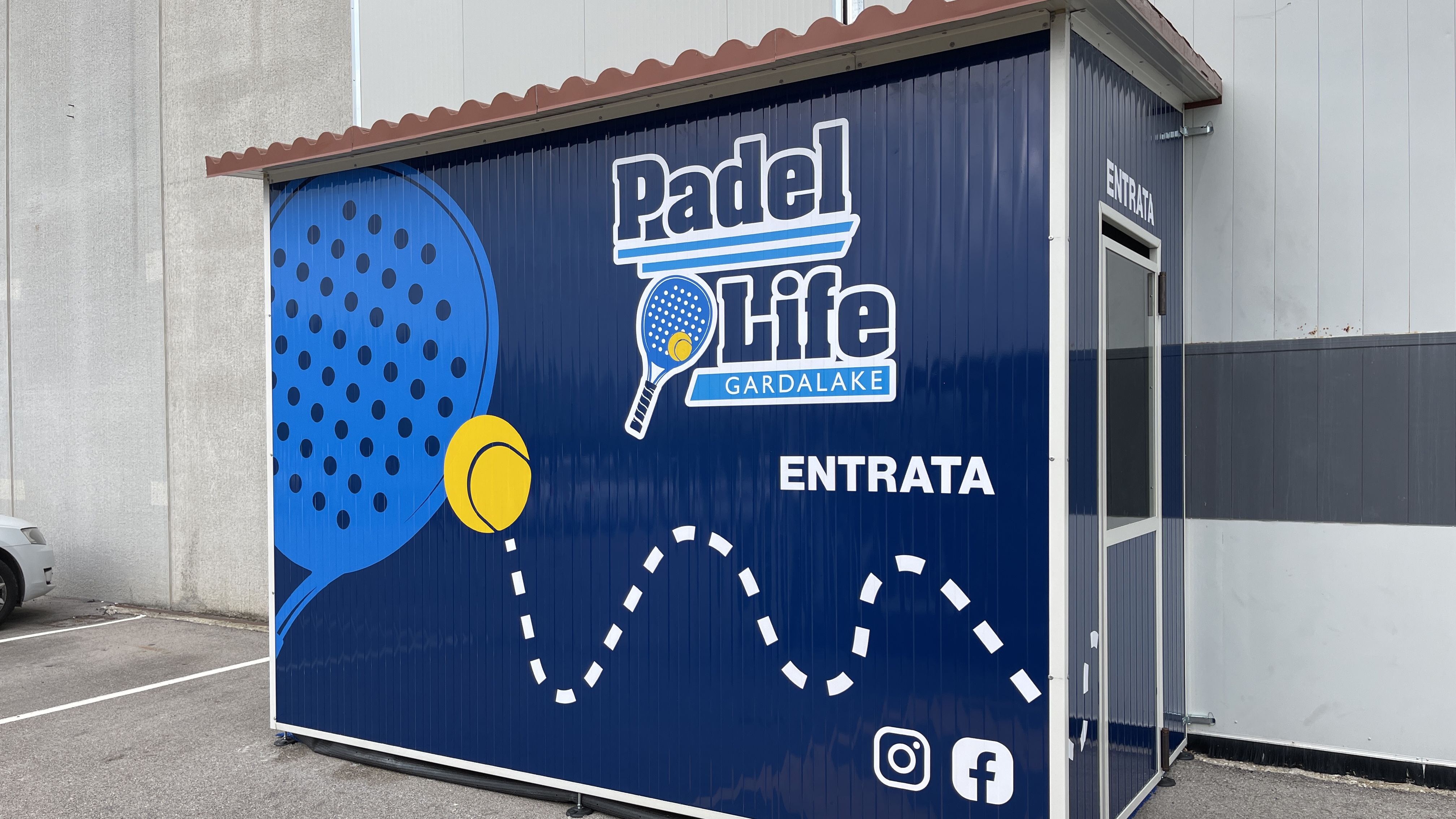 Foto stampa grafiche pubblicitarie per campo da padel